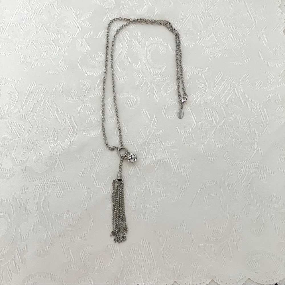 Guess Necklace long snake chain fireball gemstone